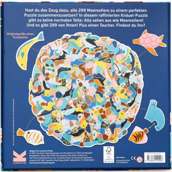 Puzzle Für Kinder | Puzzle Für Erwachsene>Laurence King Verlag Puzzle »299 Meerestiere und 1 Taucher«