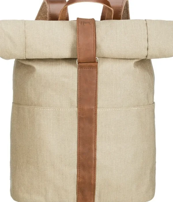 Rucksäcke>HACK Lederwaren Rolltop-Rucksack aus Segeltuch