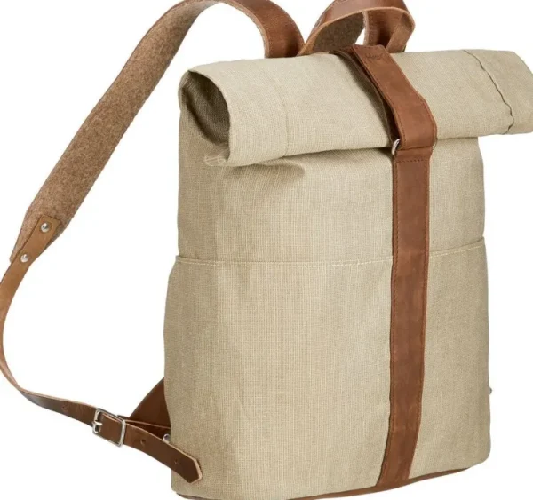 Rucksäcke>HACK Lederwaren Rolltop-Rucksack aus Segeltuch