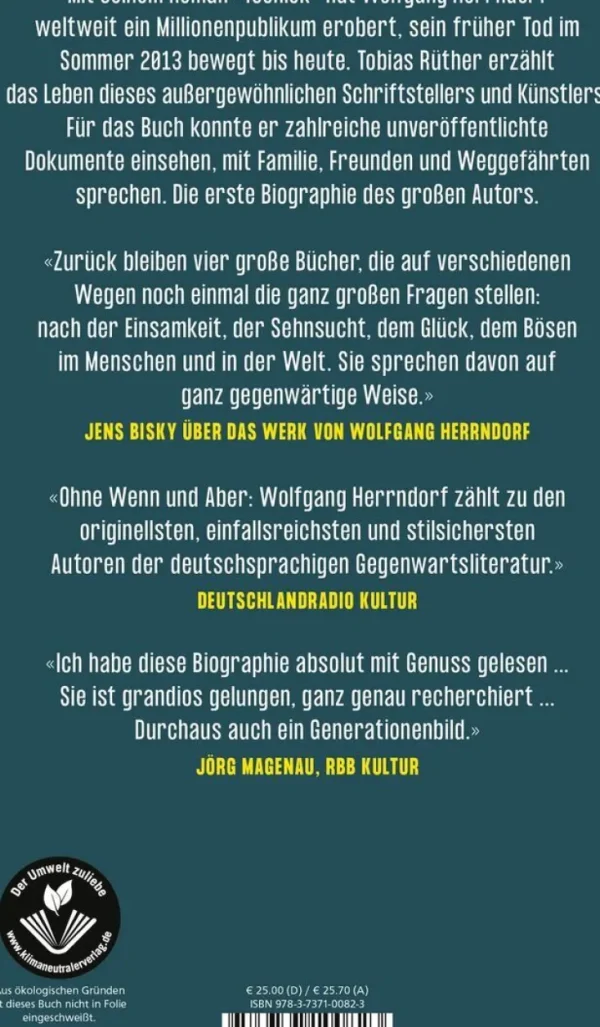 Sachbücher>ZEIT Buchhandlung Rüther, Tobias: Herrndorf