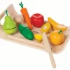 Holzspielzeug>Plan Toys Schneidebrett mit Obst & Gemüse