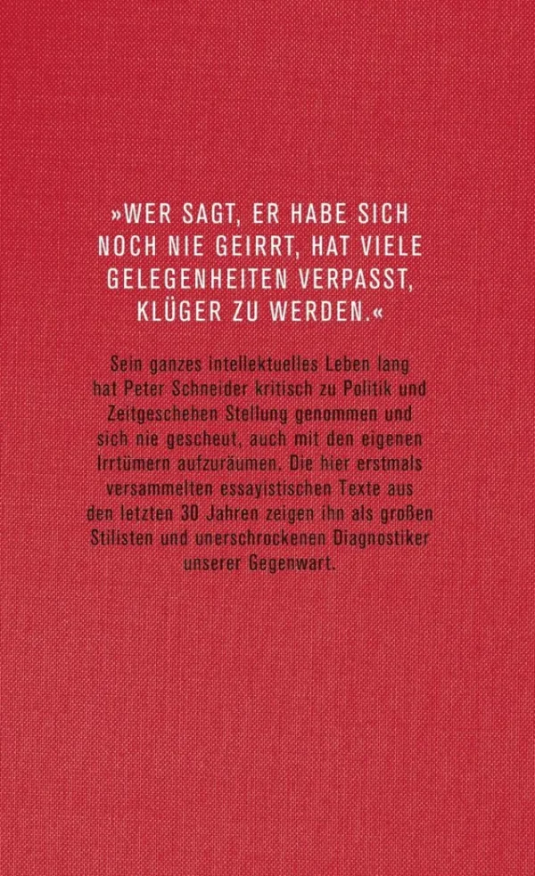 Sachbücher>ZEIT Buchhandlung Schneider, Peter: Denken mit dem eigenen Kopf