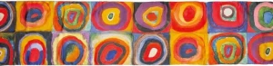 Seide | Künstlertücher>Wassily Kandinsky Seidenschal »Farbstudie Quadrate«,1913 nach