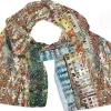 Künstlertücher>Ars mundi Seidenschal »Malcesine« nach Gustav Klimt