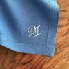 Servietten & Tischdecken>Leinenweberei Vieböck Serviette Leinen »Monogramm«, Blau