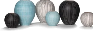 Dekoration & Vasen>Anna Sykora Pozellan »Sgraffito« Vase klein