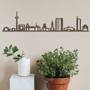 Wandbilder & Wanddekoration>City Shapes Skyline »Essen« aus Holz