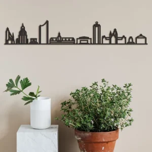 Wandbilder & Wanddekoration>City Shapes Skyline »Leipzig« aus Holz