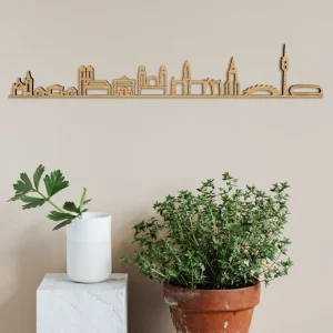 Wandbilder & Wanddekoration>City Shapes Skyline »München« aus Holz