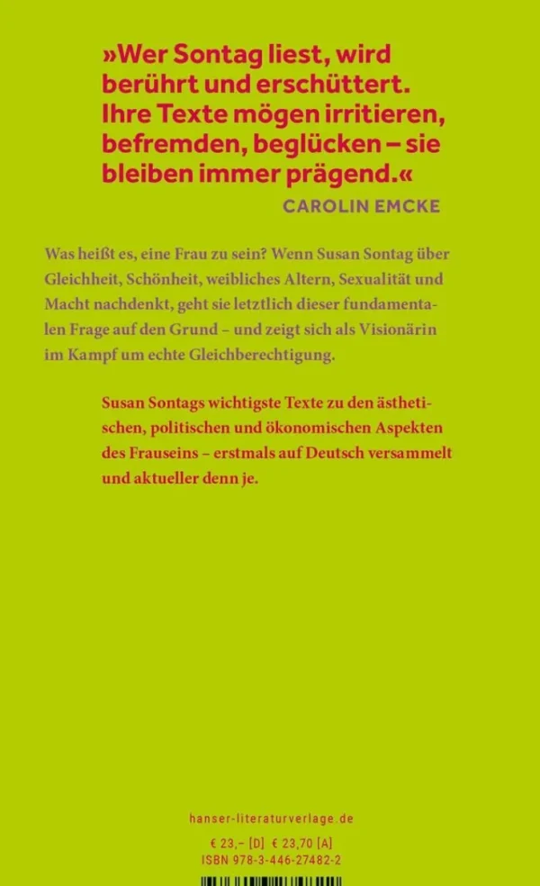 Sachbücher>ZEIT Buchhandlung Sontag, S: Über Frauen