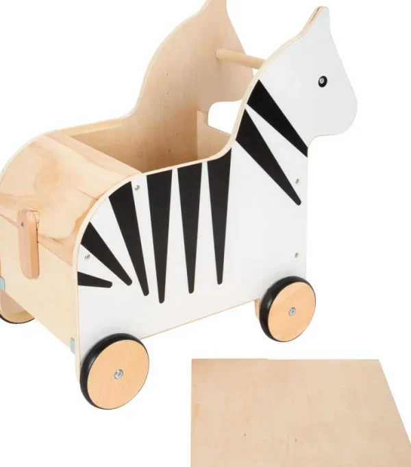 Holzspielzeug | Bewegungsspielzeug>Small Foot Spielzeugkiste mit Rollen Zebra »Wildlife«