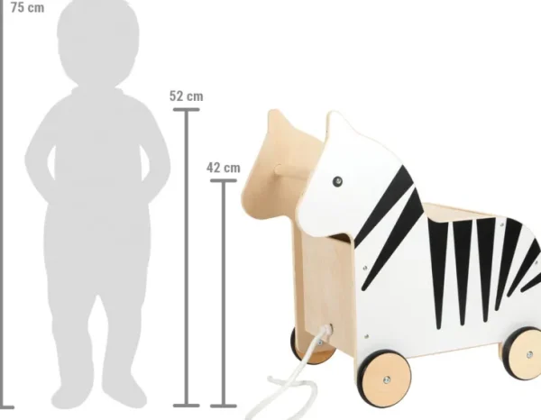 Holzspielzeug | Bewegungsspielzeug>Small Foot Spielzeugkiste mit Rollen Zebra »Wildlife«