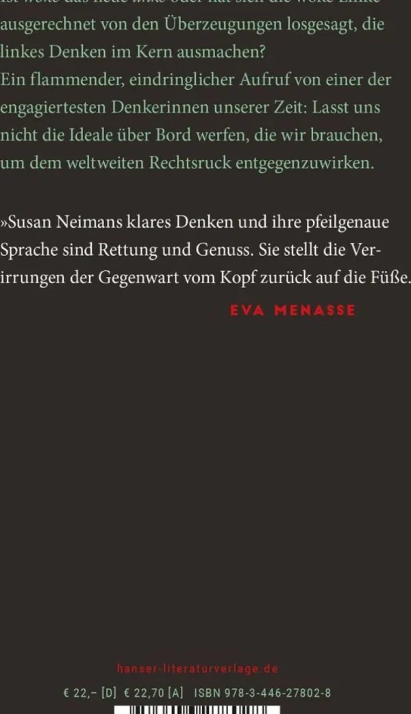 Sachbücher>ZEIT Buchhandlung Susan Neiman: Links ist nicht woke
