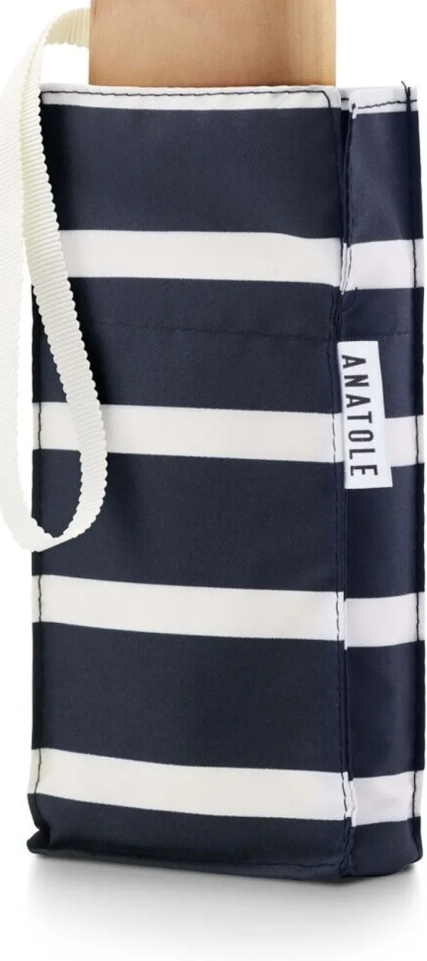Regenschirme>ANATOLE Taschenschirm »Pablo«, Navy, elfenbeinfarben gestreift