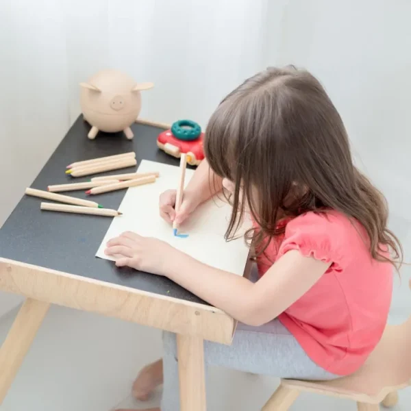 Möbel>Plan Toys Tisch mit Stuhl schwarz