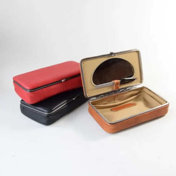 Etuis>F. Hammann Utensilienbox aus Leder