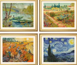 Alle Werke>Ars mundi van Gogh, Vincent: 4 Landschaftsbilder im Set