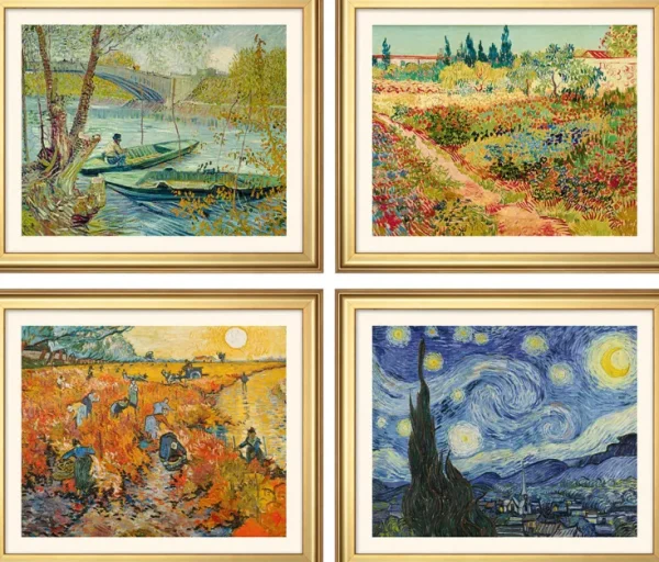 Alle Werke>Ars mundi van Gogh, Vincent: 4 Landschaftsbilder im Set