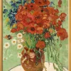 Alle Werke>Ars mundi Vincent van Gogh: Bild »Stillleben, Vase mit Gänseblümchen und Mohn« (1890), gerahmt