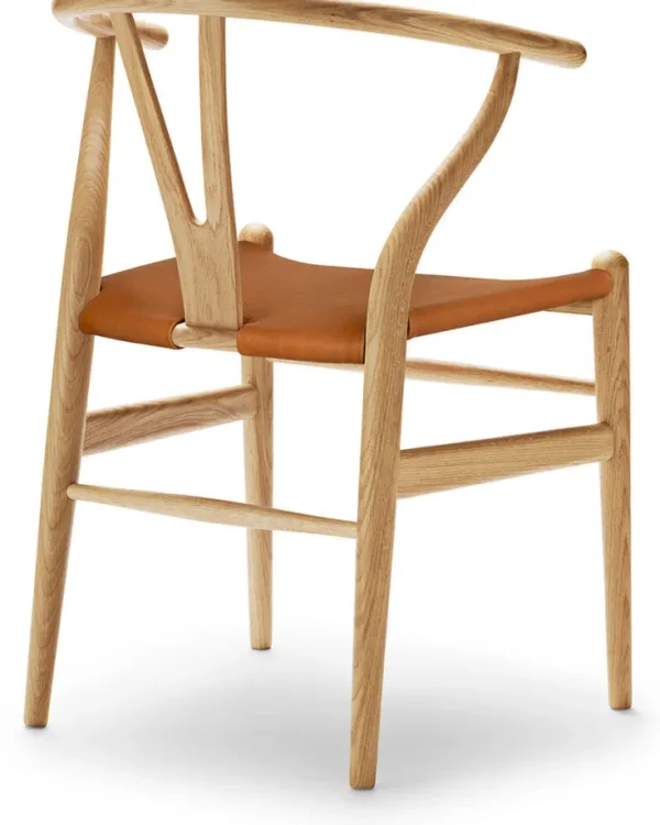 Sondereditionen | Stühle & Sessel>Carl Hansen ZEIT Sonderedition »CH24«, Wishbone Chair aus Eiche und Leder