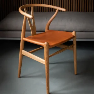 Sondereditionen | Stühle & Sessel>Carl Hansen ZEIT Sonderedition »CH24«, Wishbone Chair aus Eiche und Leder