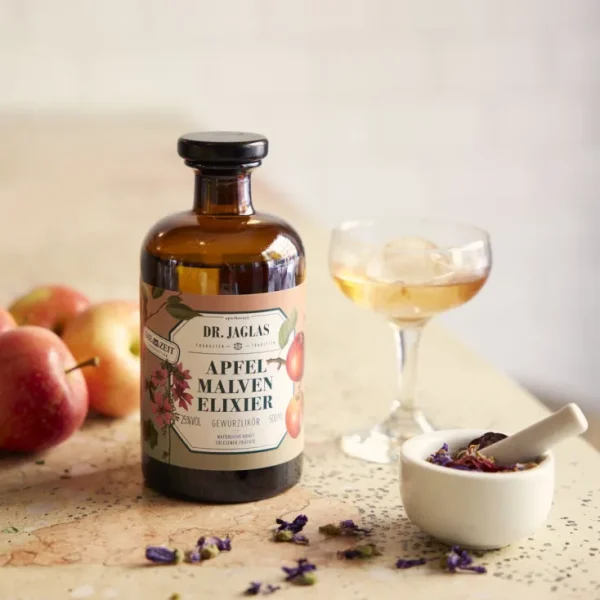 Sondereditionen | Likör & Rum>Dr. Jaglas ZEIT-Sonderedition Dessertlikör »Apfel Malven-Elixier«