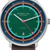 Armbanduhren>Sternglas ZEIT-Sonderedition Uhr »Hamburg Automatik«, Grün-Blau