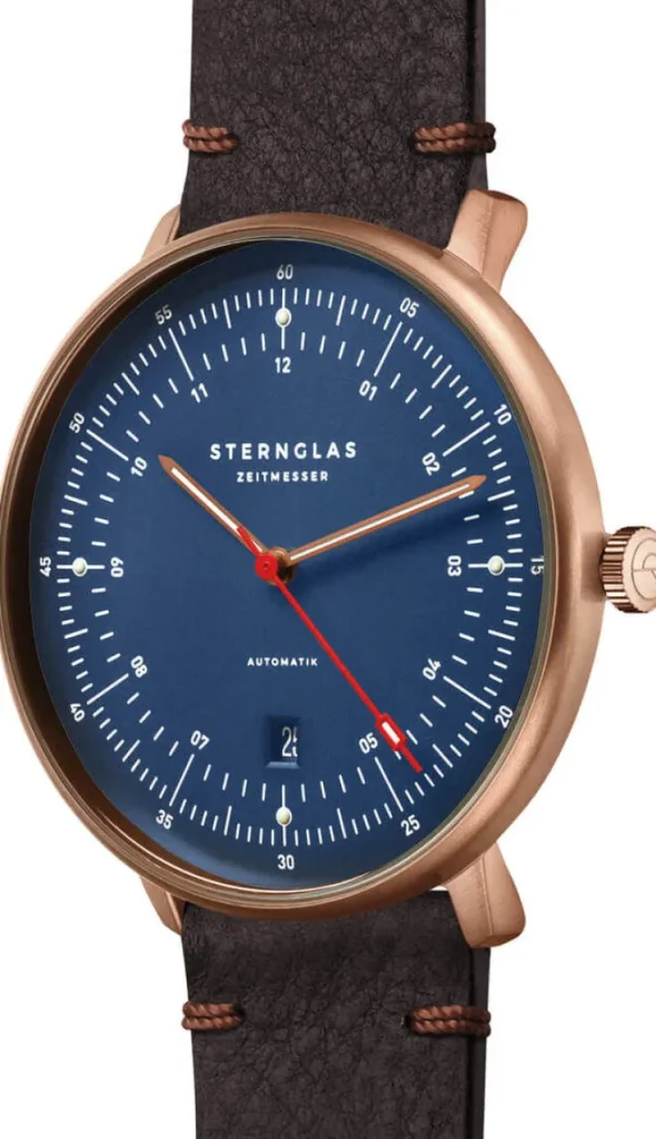 Armbanduhren>Sternglas ZEIT-Sonderedition Uhr »Hamburg«, Bronze